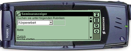 Der Seminaranzeiger auf dem Ericsson 380s